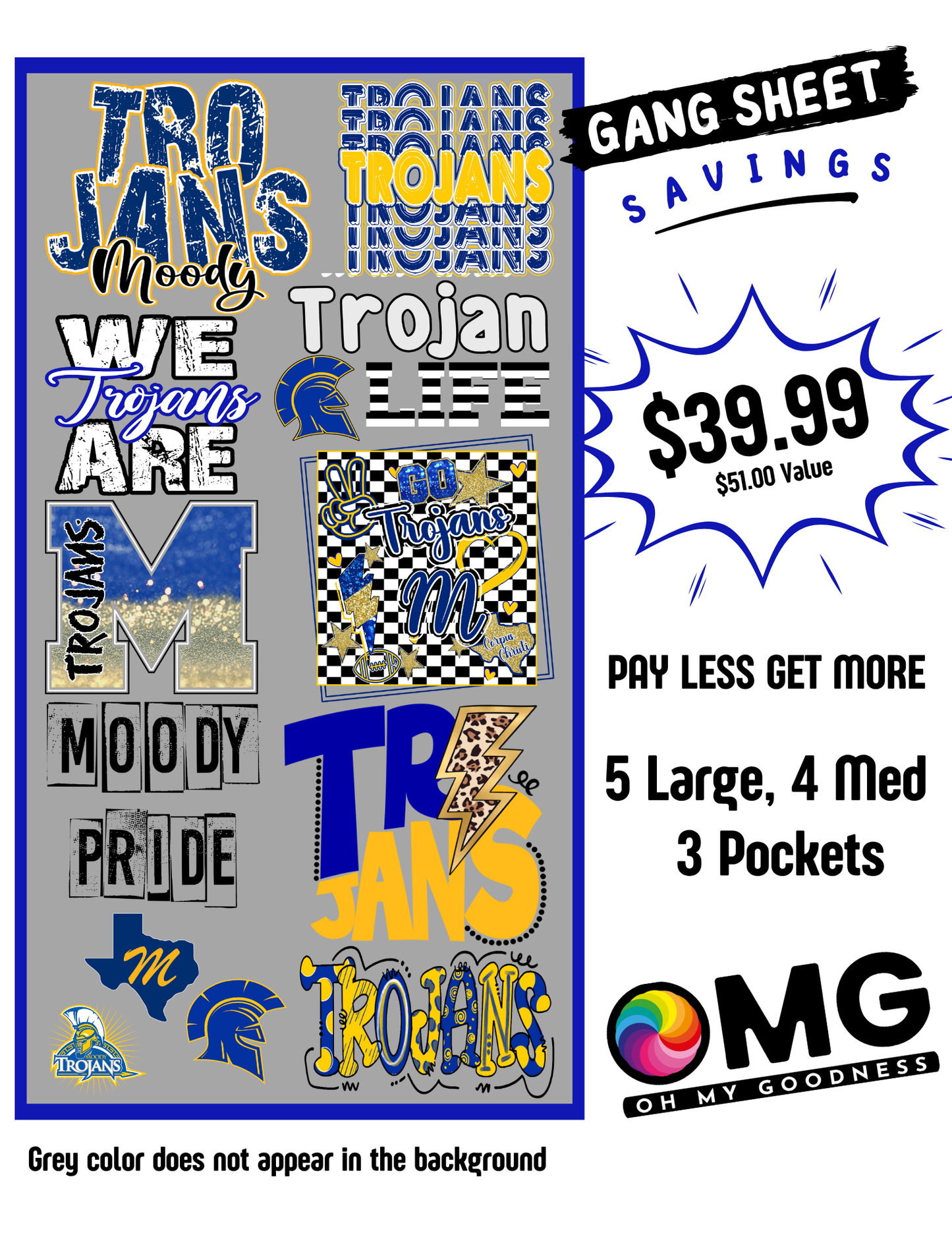DTF High School In District School (Gang Sheet)