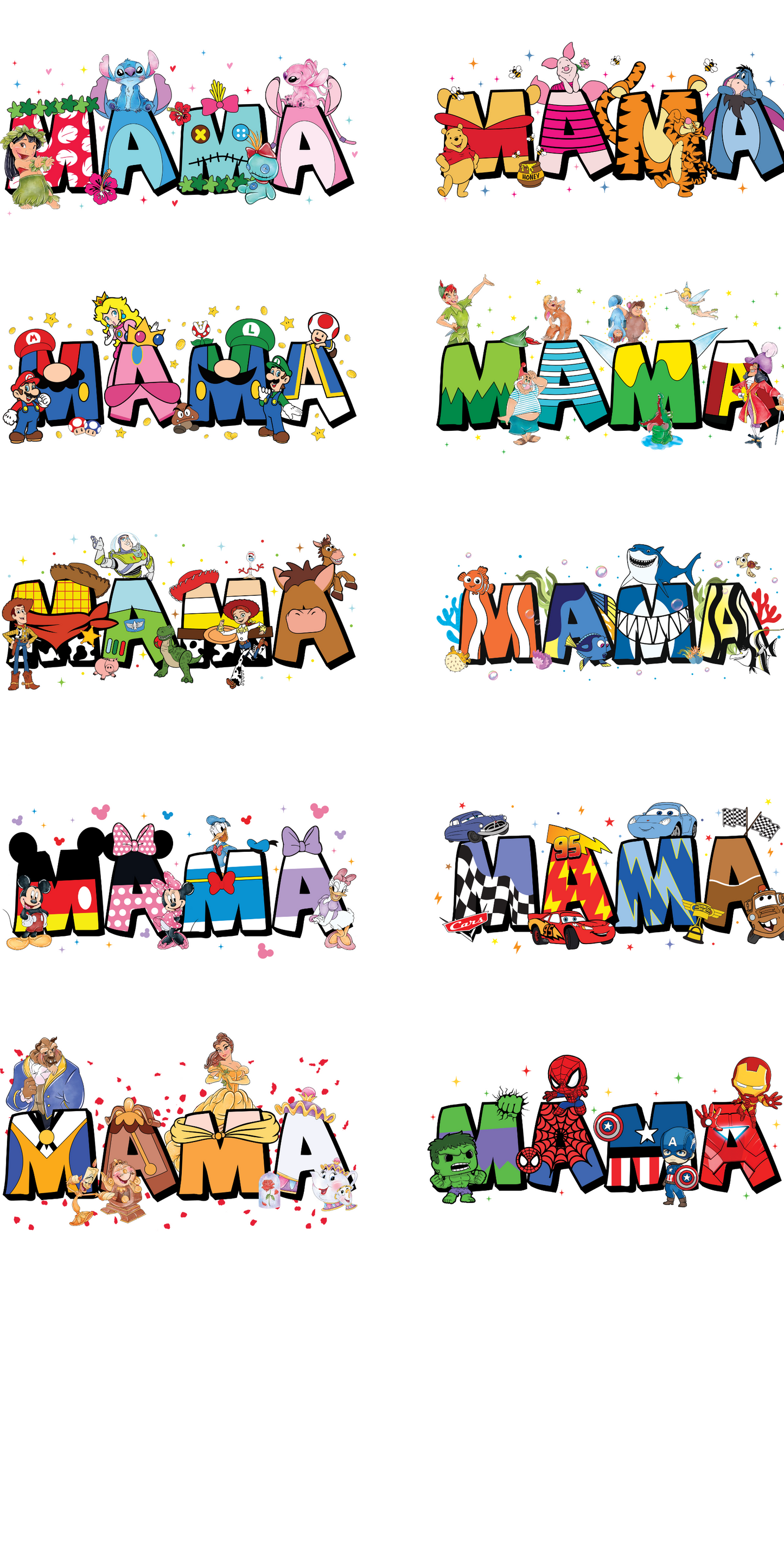 Mama DIsney Characters