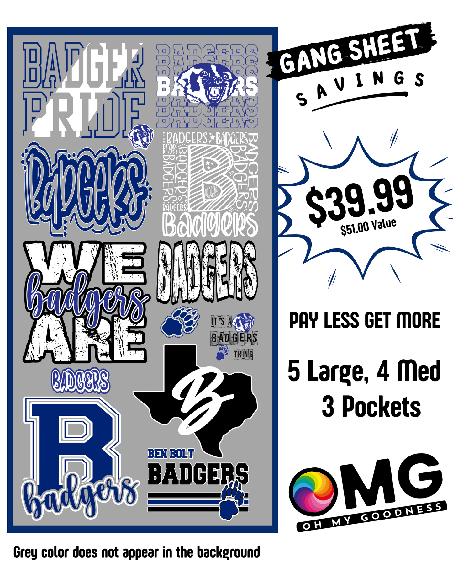 DTF High School Out of District Gang Sheet