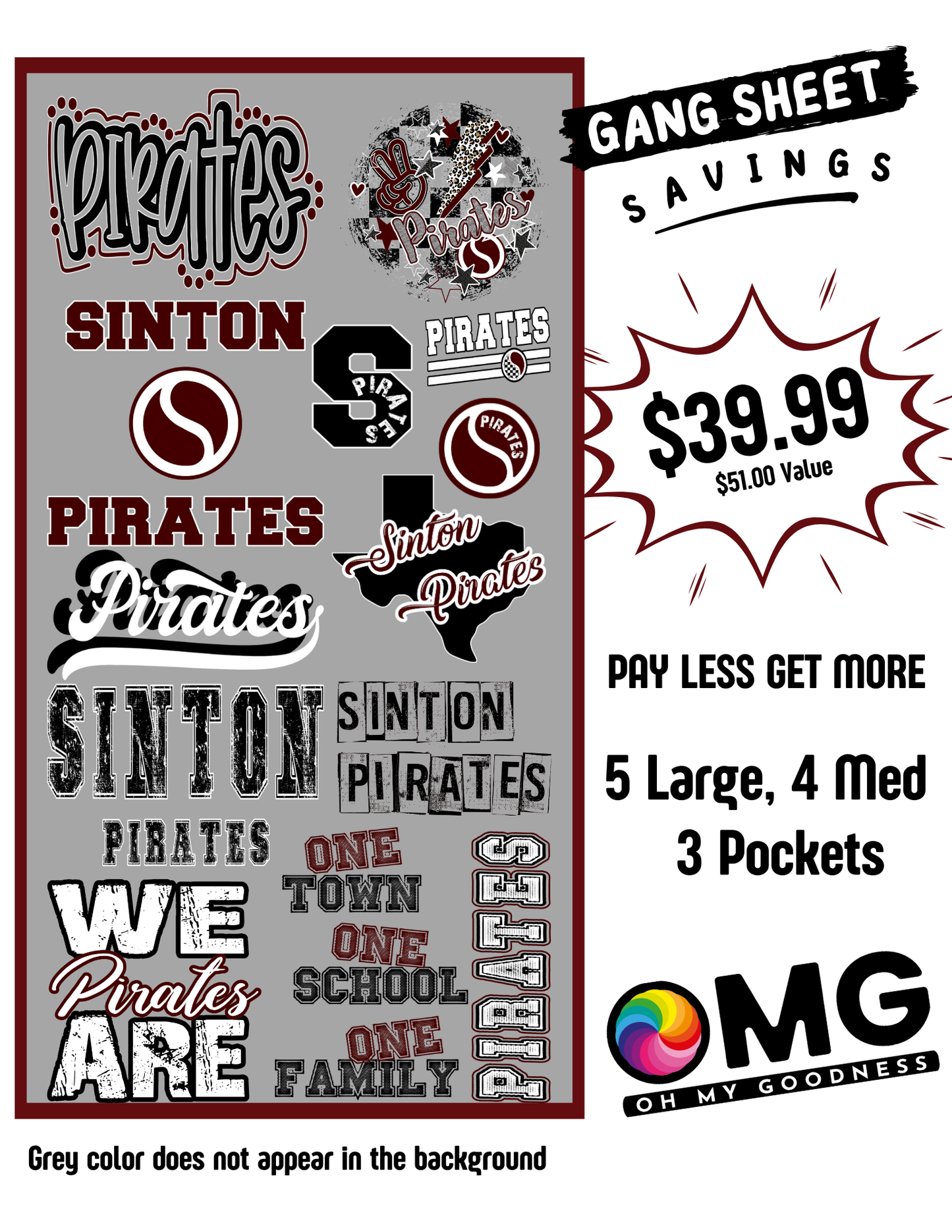 DTF High School Out of District Gang Sheet