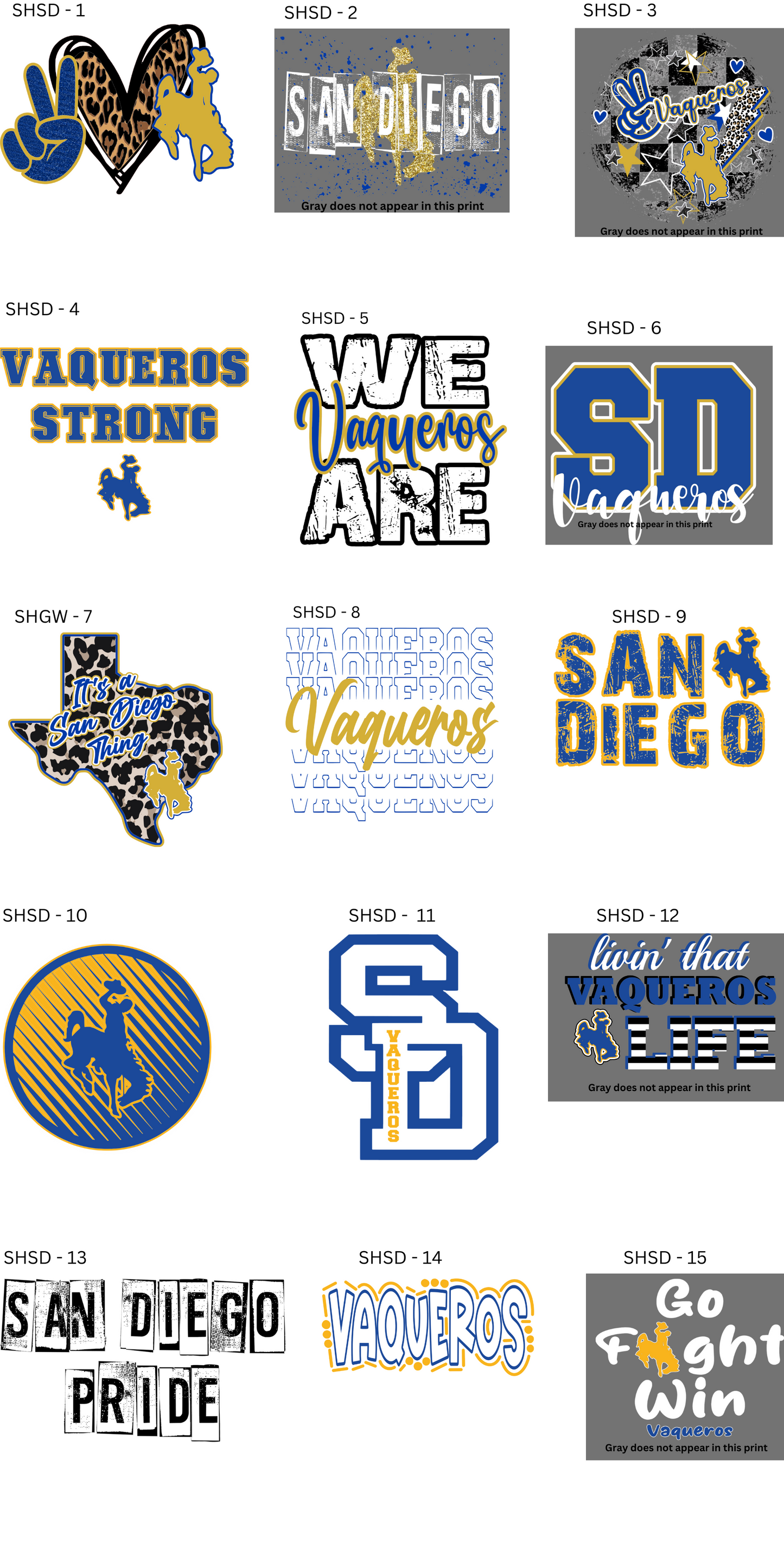 DTF S - San Diego Vaqueros