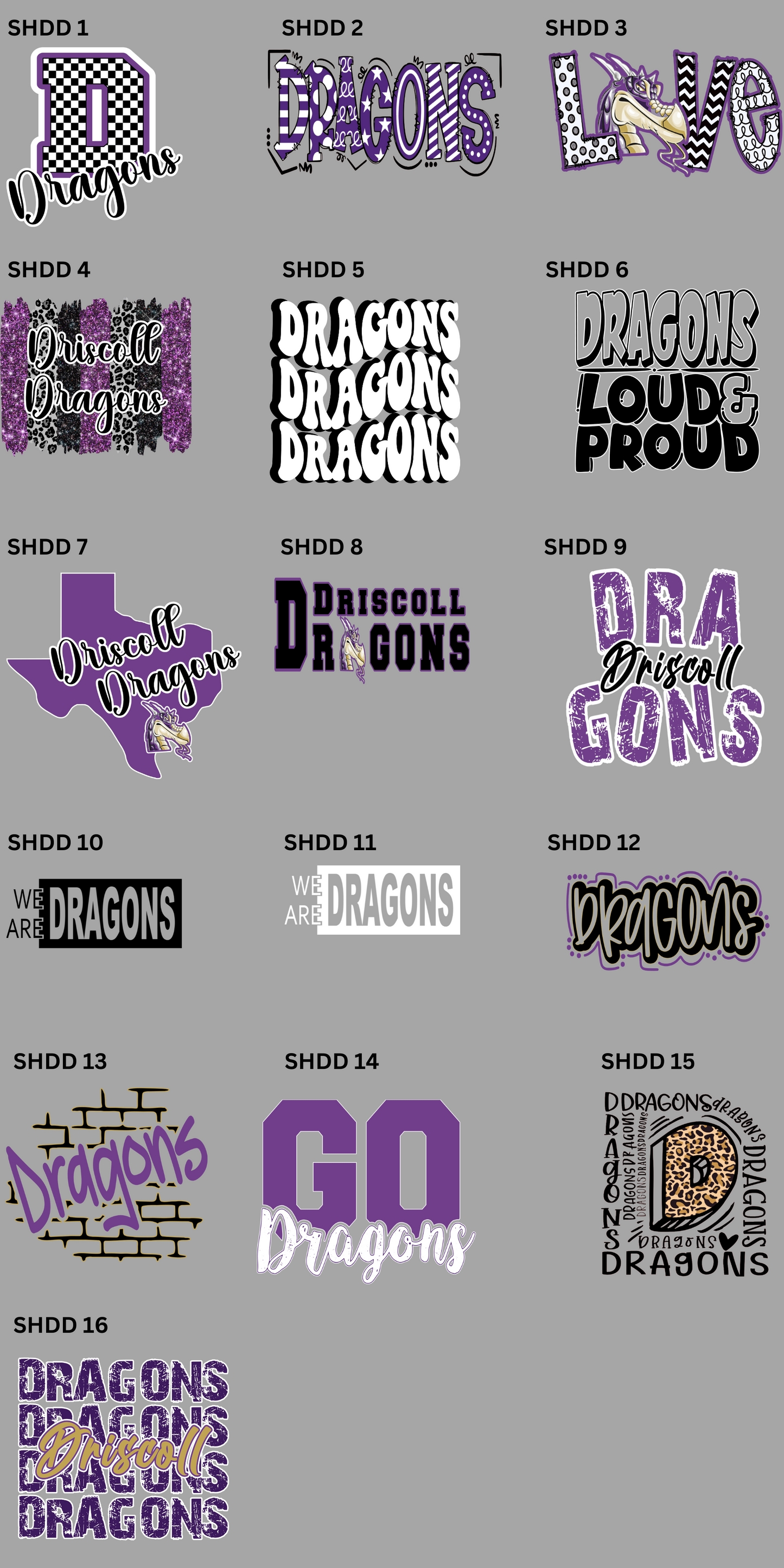 DTF S - Driscoll Dragons