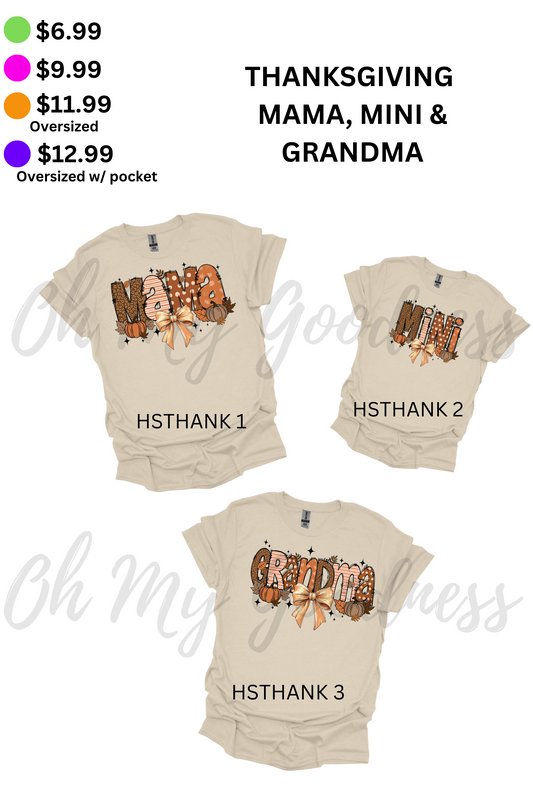 Mama, Mini, Grandma - Fall / Thanksgiving