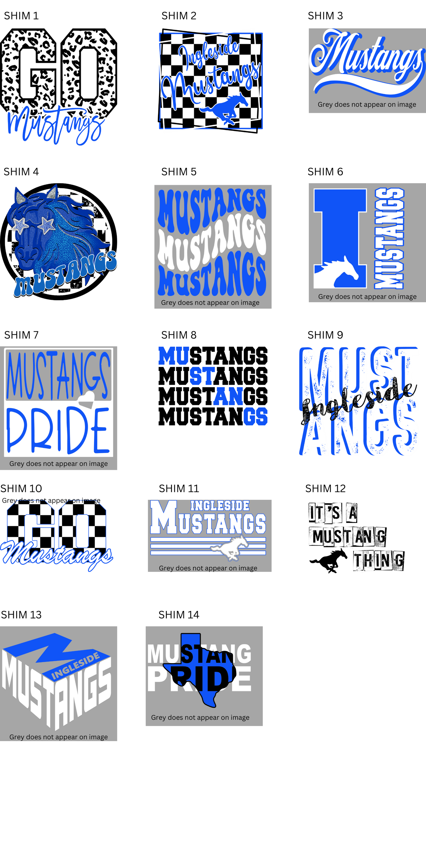 DTF S - Ingleside Mustangs